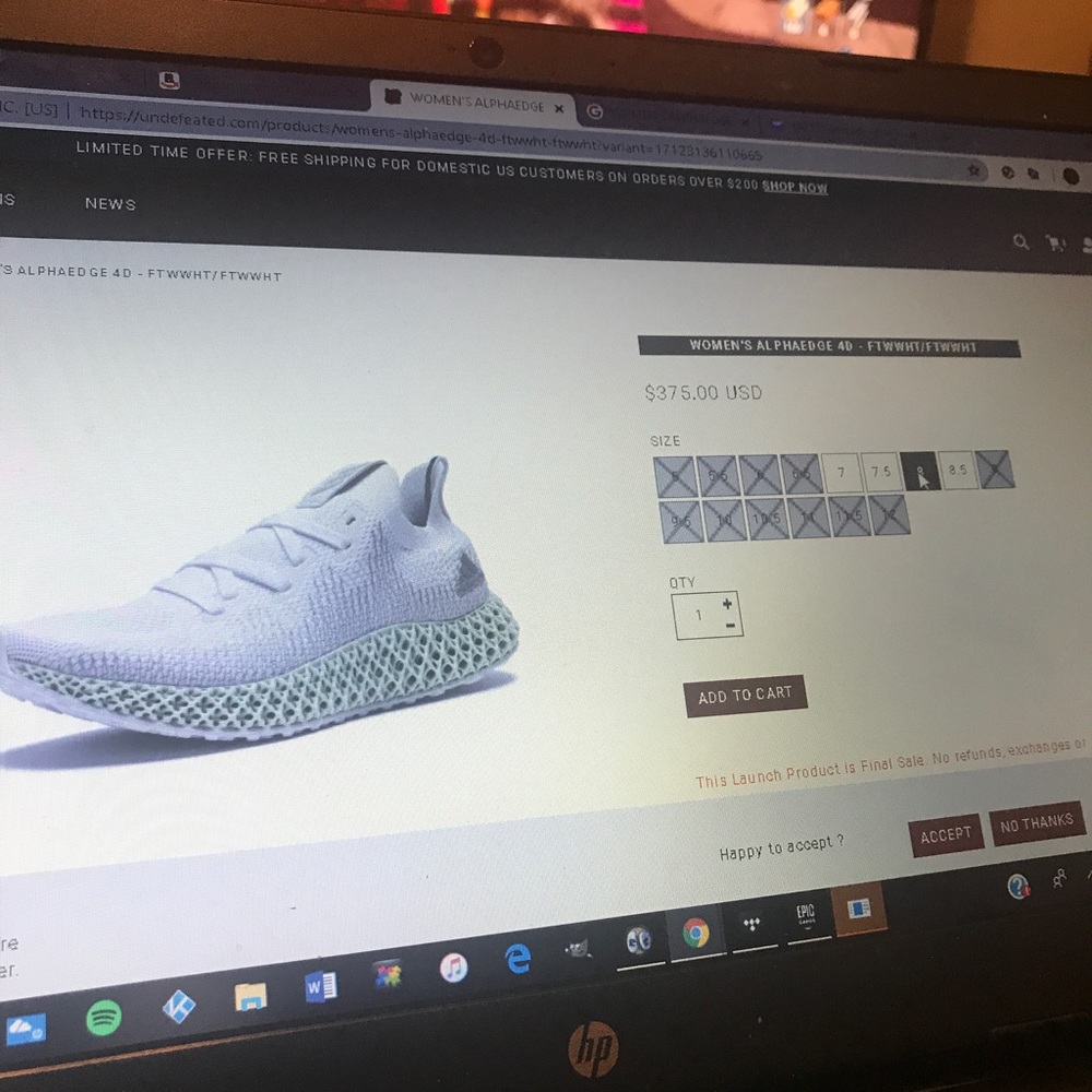 ALPHAEDGE 4D women size 8